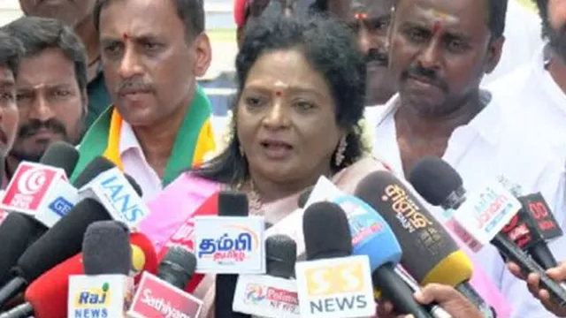 இடைத்தேர்தலில் தவெக பணம் கொடுப்பதாக தமிழிசை குற்றச்சாட்டு