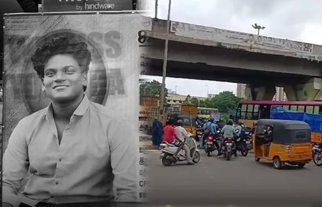 பைக் மீது கனரக லாரி மோதியதில் கல்லூரி மாணவர் பலி