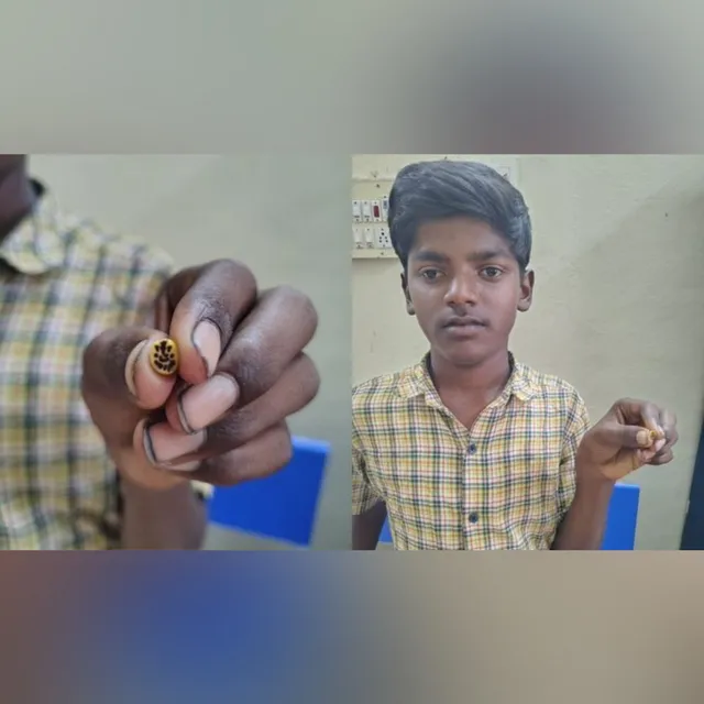 కందిపప్పు గింజపై గణనాథుడు.. ఆదోని విద్యార్థి సూక్ష్మ కళాఖండం