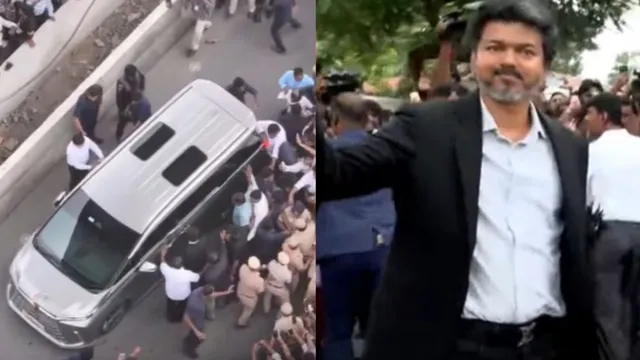 முதலமைச்சர் விஜய்யை சூழ்ந்த தொண்டர்கள்