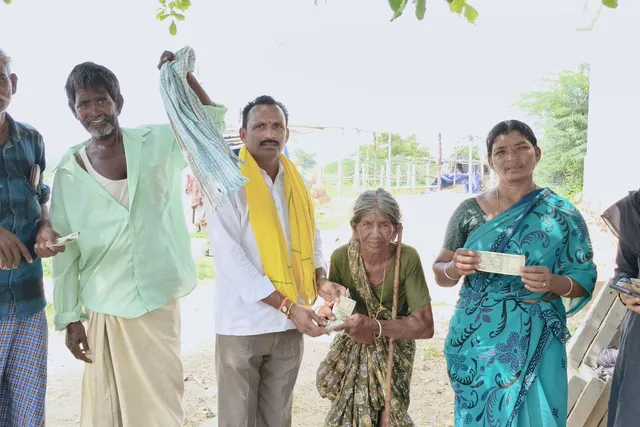 ముడివేముల గ్రామంలో ఎన్టీఆర్ భరోసా పెన్షన్ల పంపిణీ