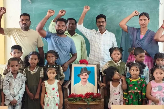 పాందువ్వ స్కూల్లో భగత్ సింగ్ 119వ జయంతి వేడుకలు
