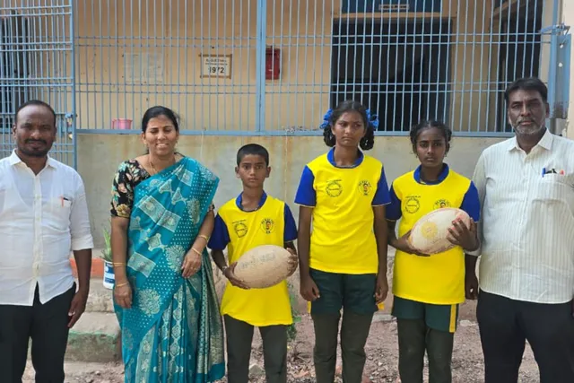 రగ్బీ పోటీలకు శకునాల పాఠశాల విద్యార్థుల ఎంపిక
