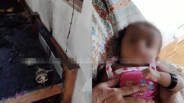 மின்விசிறி விழுந்ததில் 5 மாதக் குழந்தை பரிதாப பலி மின்விசிறி விழுந்ததில் 5 மாதக் குழந்தை பரிதாப பலி