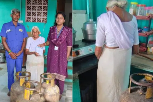 1 ரூபாய் இட்லி பாட்டி கமலாத்தாளுக்கு மீண்டும் இலவச சிலிண்டர்