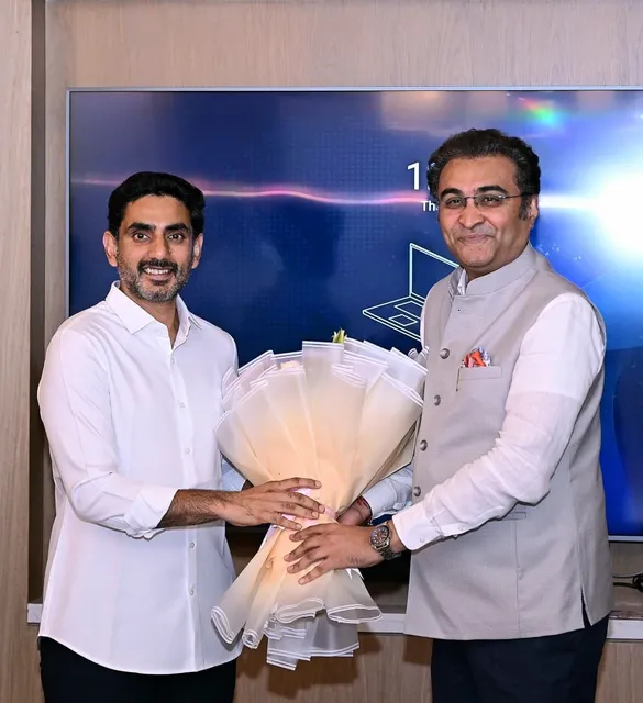 వెల్స్ పన్ గ్రూప్ సీఈవో నితిన్ జైన్‍తో లోకేష్ భేటీ
