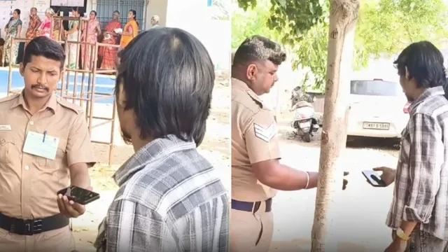 வாக்குப்பதிவு மையத்தில் இளைஞர் ரீல்ஸ் வீடியோ எடுத்ததால் பரபரப்பு வாக்குப்பதிவு மையத்தில் இளைஞர் ரீல்ஸ் வீடியோ எடுத்ததால் பரபரப்பு