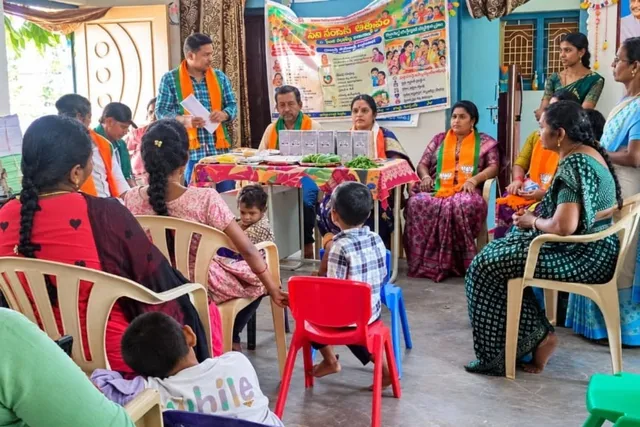 పెద్దపుల్లేరు అంగన్వాడీ కేంద్రంలో సేవా సంకల్ప అభియాన్