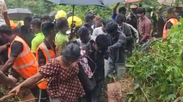 மண் சரிவில் 150 மாணவர்கள் சிக்கிய மீட்பு