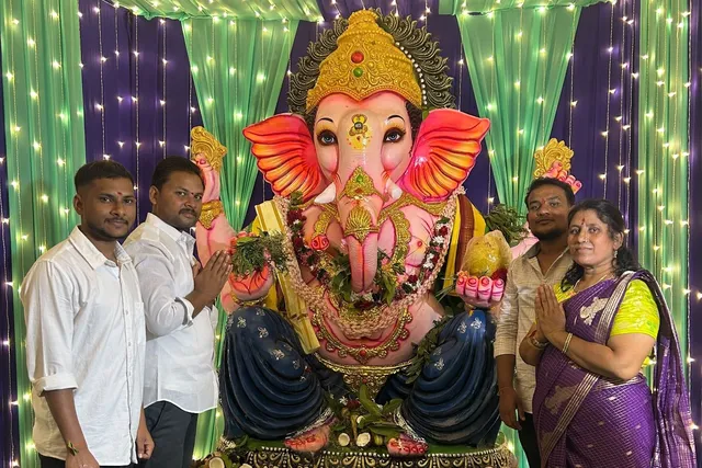 ఖమాన్ గ్రామంలో గణేష్ ప్రతిష్ఠ, భక్తితో పూజలు
