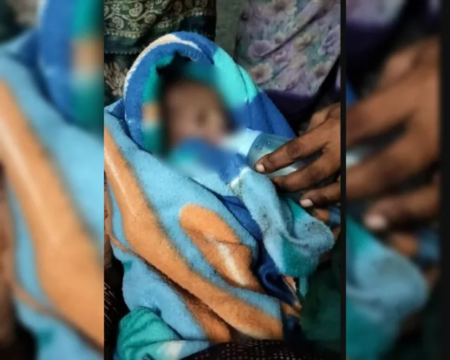 అప్పుడే పుట్టిన మగ శిశువును వదిలివెళ్లారు!