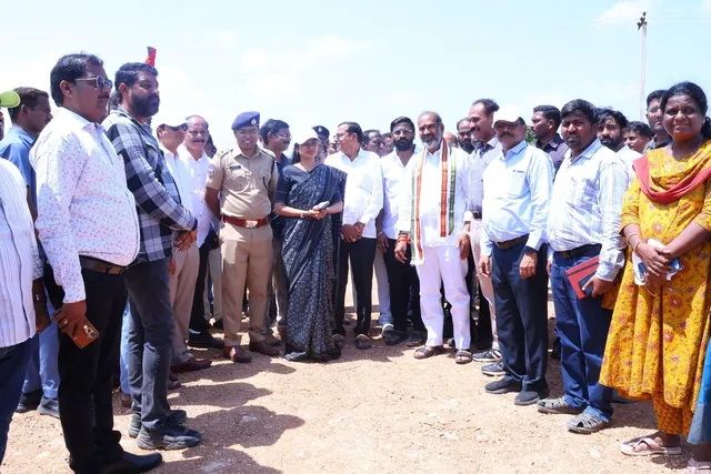 సీఎం పర్యటన ఏర్పాట్లను పరిశీలించిన విప్ ఆది శ్రీనివాస్