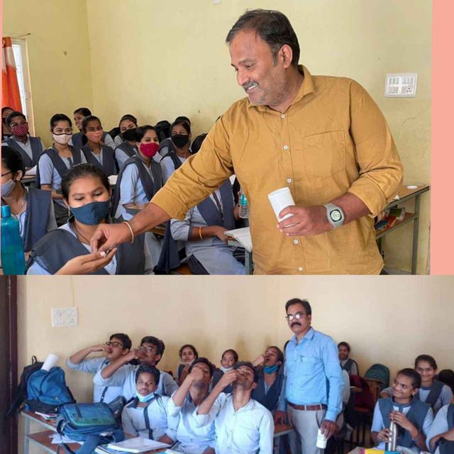 విద్యార్థులకు డి. వార్మింగ్ మాత్రలు పంపిణీ