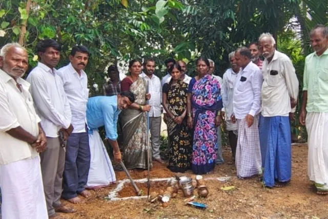 జంగంరెడ్డిపల్లిలో ఫిల్టర్ వాటర్ షెడ్ నిర్మాణానికి భూమిపూజ