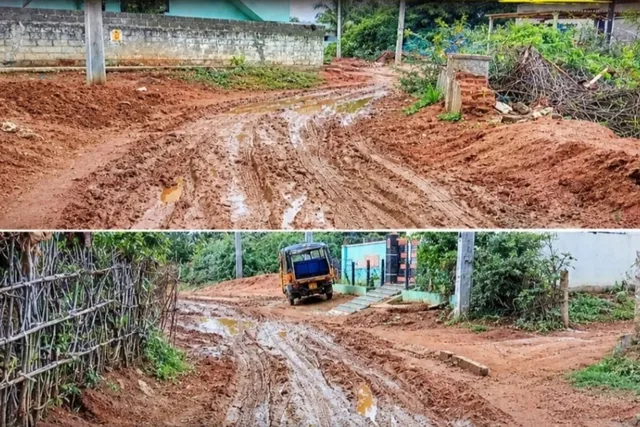 దగదర్తిలో బురదమయంగా మారిన సీసీ రోడ్డు దగదర్తిలో బురదమయంగా మారిన సీసీ రోడ్డు