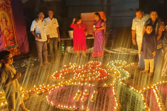 మండల వారి కాలనీలో ఘనంగా దీపోత్సవం నిర్వహణ