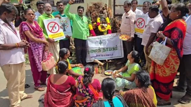 60 ஆண்டுகள் பழமையான அரச மரம் வெட்டப்பட்டதற்கு மக்கள் எதிர்ப்பு