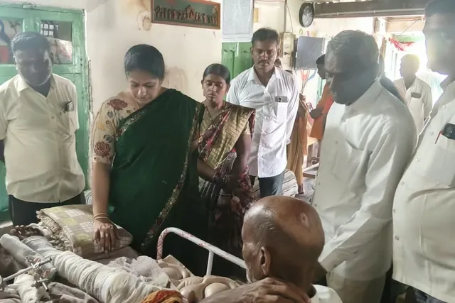 రోడ్డు ప్రమాద బాధితులను పరామర్శించిన కీర్తి రెడ్డి