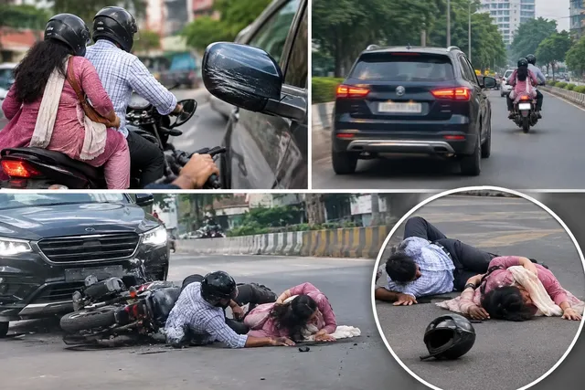 Man who hit couple with car says bike hit side mirror