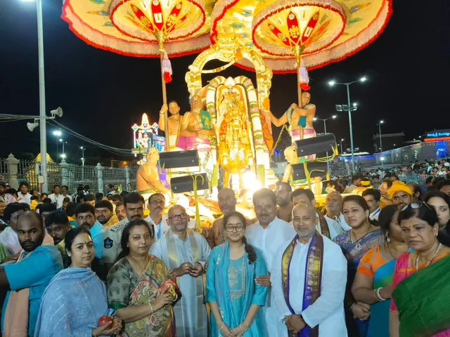 శ్రీవారి శాలకట్ల బ్రహ్మోత్సవాలలో పాల్గొన్న నందమూరి బాలకృష్ణ సతీమణి