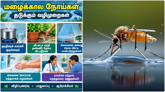 மழைக்கால நோய்களைத் தடுக்க முக்கிய வழிமுறைகள்