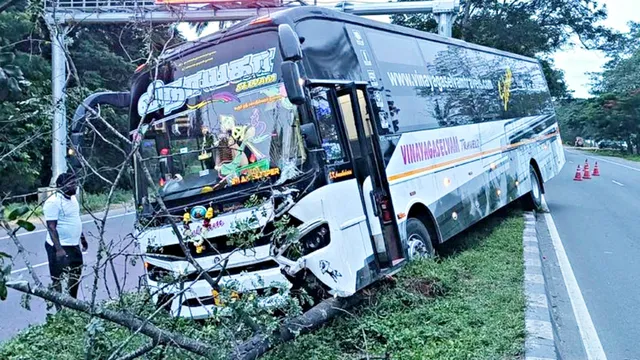 சென்னை சென்ற ஆம்னி பேருந்து விபத்து.. உயிர் தப்பிய 28 பயணிகள்