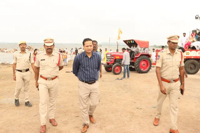 గణేష్ నిమజ్జన ఏర్పాట్లను పరిశీలించిన ఎస్పీ