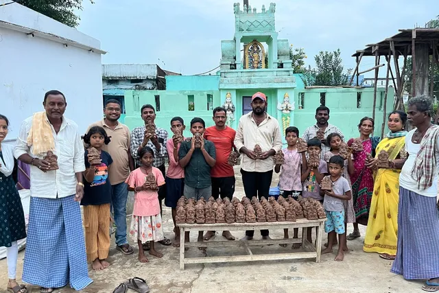 గరివిడి: పర్యావరణ పరిరక్షణకు మట్టి వినాయక ప్రతిమలు వాడాలి.