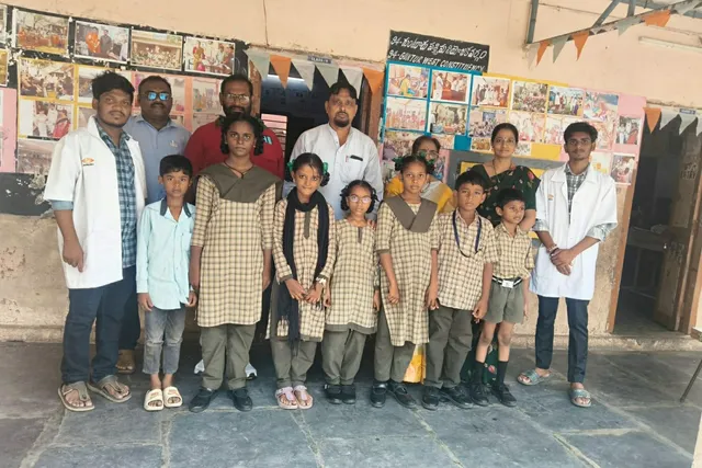 మోడల్ స్కూల్లో ఉచిత కంటి పరీక్షలు