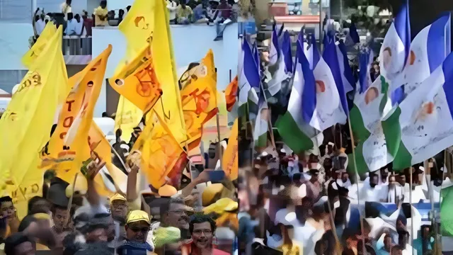 వైసీపీ, టీడీపీ వర్గీయుల మధ్య రాళ్లదాడి