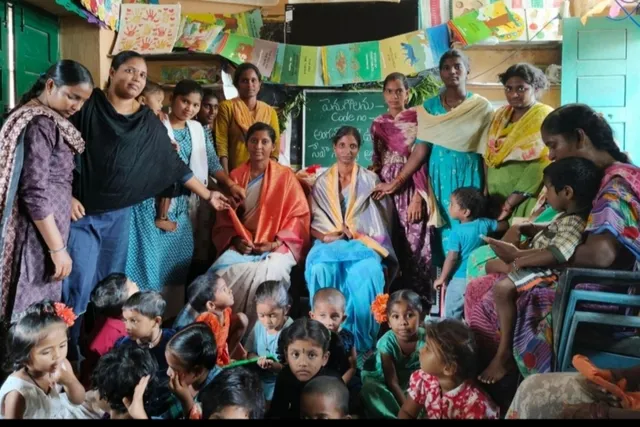 పెనుగొలను అంగన్వాడి సిబ్బందికి ఘన సన్మానం