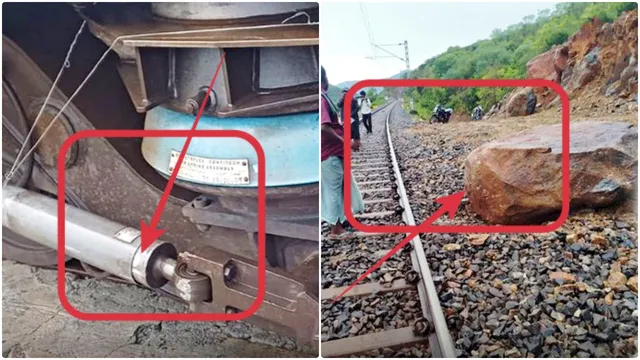தருமபுரி அருகே ரயில் மீது பாறை உருண்டு விழுந்ததால் பரபரப்பு