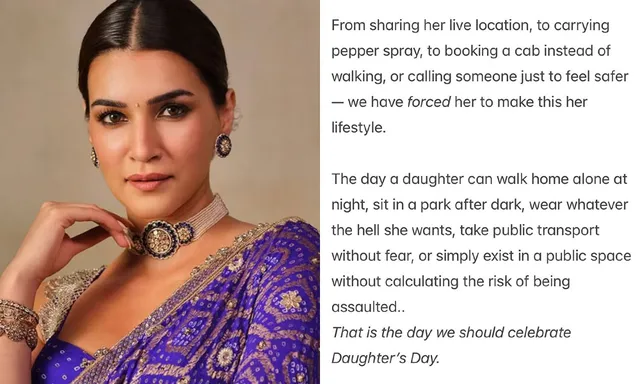 ఆడపిల్లల భద్రతపై సమాజాన్ని ప్రశ్నించిన నటి కృతి సనన్