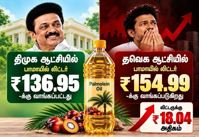 பாமாயில் கொள்முதலில் ரூ.600 கோடி ஊழல்? - உதயநிதி குற்றச்சாட்டு