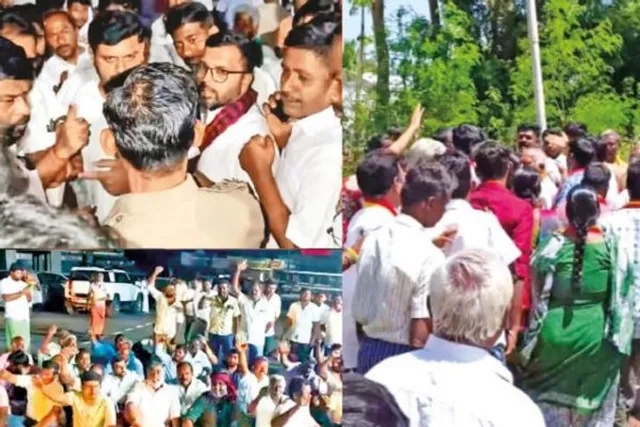 தாராபுரத்தில் தவெக வேட்பாளருக்கு மக்கள் எதிர்ப்பு: வீடியோ எடுத்த 6 பேர் கைது; பிரசாரம் ரத்து!
