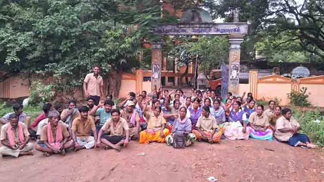 உளுந்தூர்பேட்டையில் தூய்மைப் பணியாளர்கள் திடீர் போராட்டம்