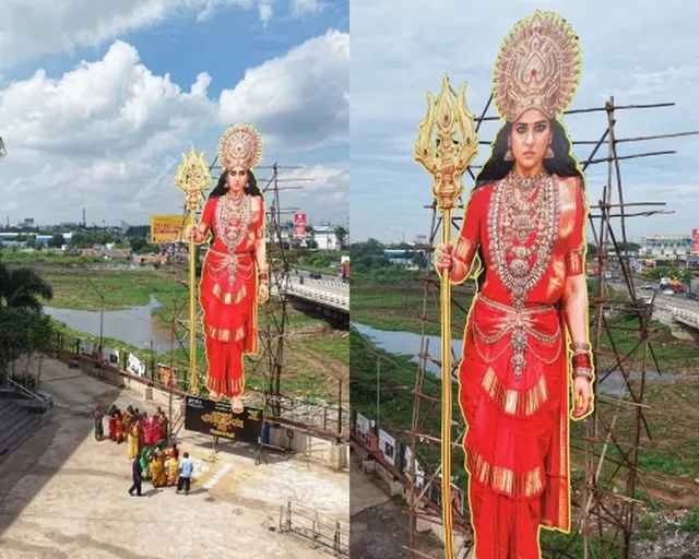 స్టార్ హీరోలనే దాటేసిన నయనతార క్రేజ్... థియేటర్ వద్ద 60 అడుగుల భారీ కటౌట్‌
