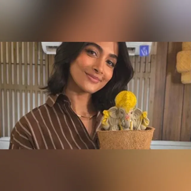 గణేశ్ చతుర్థికి పర్యావరణ హిత గణపతిని ఎంచుకున్న పూజా హెగ్డే
