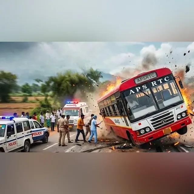 ఆర్టీసీ బస్సుకు తృటిలో తప్పిన భారీ ప్రమాదం
