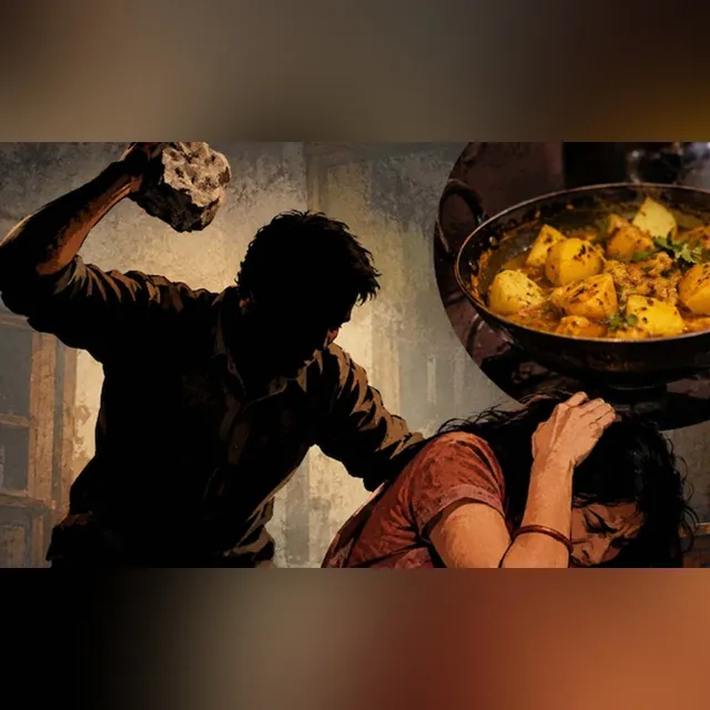 బంగాళాదుంప కూర వండిందని.. రాయితో భార్య తల పగలగొట్టిన భర్త బంగాళాదుంప కూర వండిందని.. రాయితో భార్య తల పగలగొట్టిన భర్త