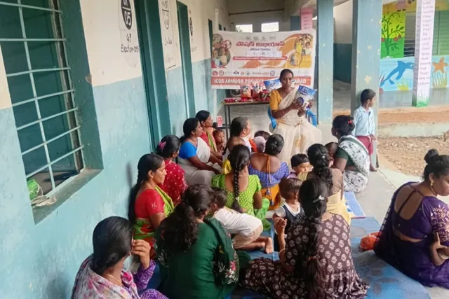 కొత్తపల్లి అంగన్వాడీ కేంద్రంలో పోషణ మాస కార్యక్రమం ఏర్పాటు