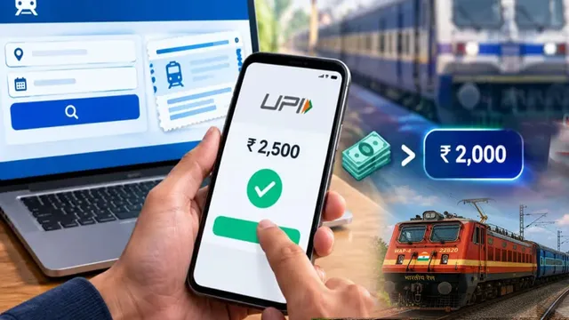 రైల్వే టికెట్ బుకింగ్‌లో యూపీఐ ఛార్జీలు