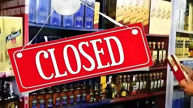 Ganesh immersion today.. Bars, wine shops closed