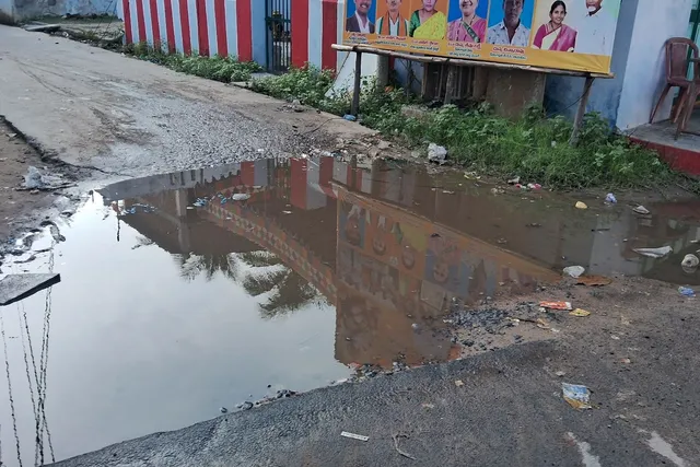 శివాలయం సమీపంలో వర్షపు నీటితో ఇబ్బందులు