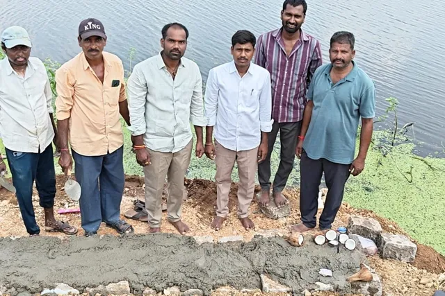 గట్టిప్పలపల్లిలో బతుకమ్మ ఘాట్ నిర్మాణం