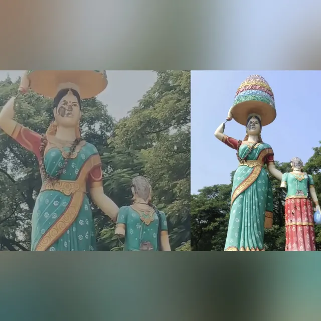 పండగ వేళ ఉన్మాదం.. బతుకమ్మ తల్లి విగ్రహం ధ్వంసం