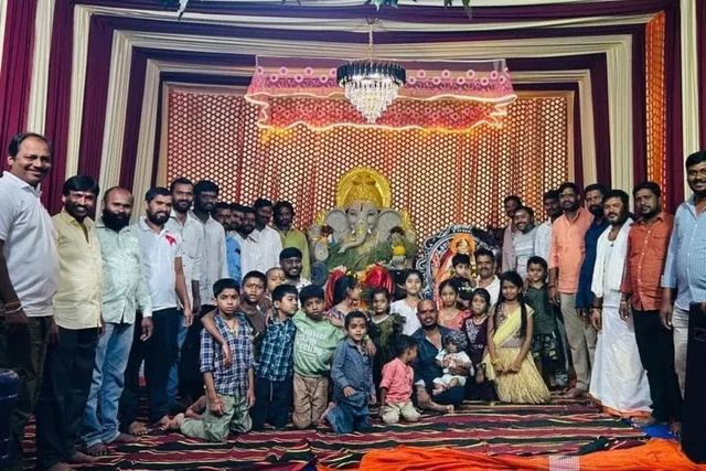 రాంపల్లిలో మట్టి గణేష్ మండపం ఏర్పాటు